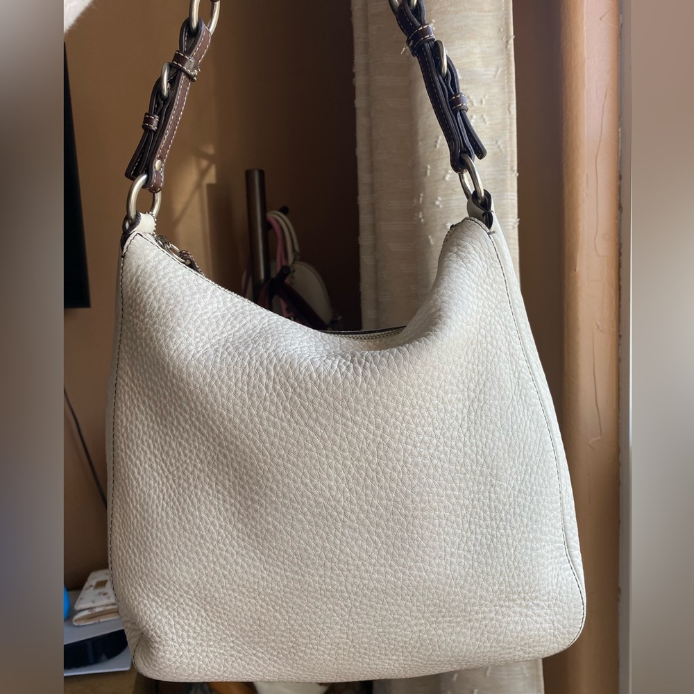 Coach Chelsea White Pebble Leather Hobo Bag - Picture 3 of 9